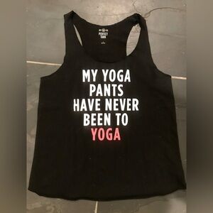 Women’s Size Small Black Graphic Yoga 🧘🏻‍♀️ Tank Top